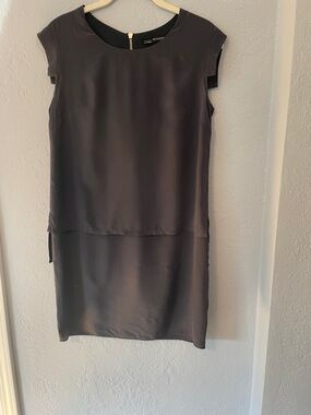ALLSAINTS Sleeveless Dark Gray Layered Shift Dress